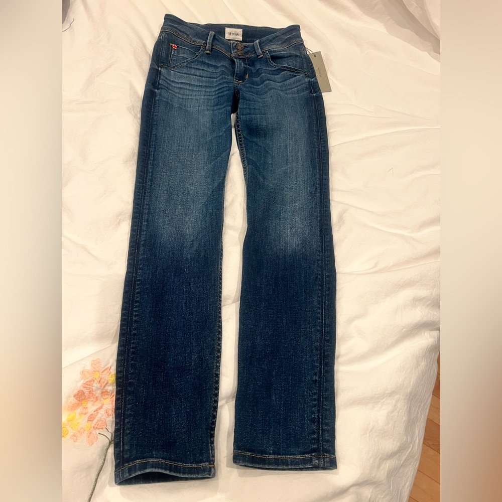 Hudson Womens Mid Rise Skinny blue jeans size 24, New with tag